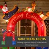 Whisen 9FT Christmas Inflatables Outdoor Decorations Arch with Santa Claus Riding a Sled - Red - 3 of 4