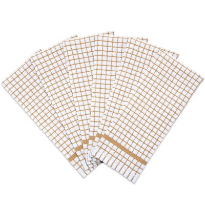 Sloppy Chef Classic Checkered Kitchen Towels (Pack of 6), 15x25, Cotton