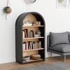 Modern Arched Bookshelf with 4 Storage Shelves, 43" Tall Freestanding Bookcase for Living Room, Bedroom or Home Office Display-Tanpinhause - 3 of 4