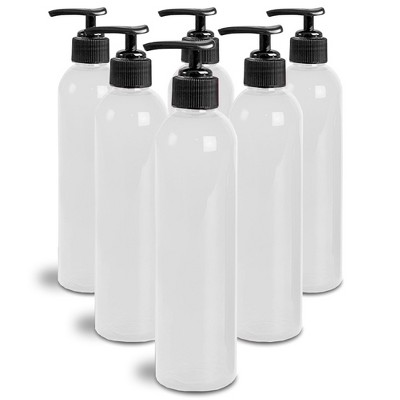 Royal Massage 8oz Bullet Round Massage Oil/Lotion/Liquid Bottle with Saddle Pump