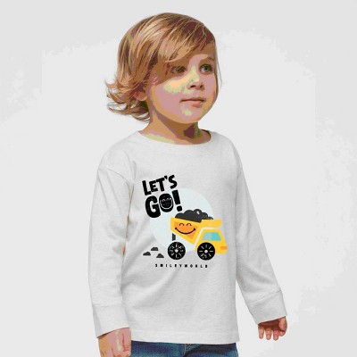 The Juniper Shop SmileyWorld Let's Go Dump Truck Toddler Long Sleeve Tee