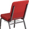 Emma and Oliver 18.5"W Church/Reception Guest Chair with Communion Cup Book Rack - 3 of 4