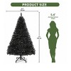 6ft/7.5ft Artificial Christmas Tree Halloween Pine Tree 818/1258 Branch Tips Metal Hinges & Foldable Base - 2 of 4