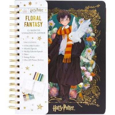 Harry Potter: Floral Fantasy 12-Month Undated Planner - by  Insights (Hardcover)