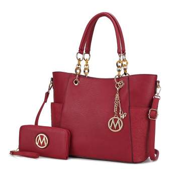 Mkf Collection Lucy Vegan Leather Women's Tote Bag By Mia K - Burgundy : Target Mkf Collection Lucy Vegan Leather Women's Tote Bag By Mia K - Burgundy : Target