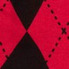 argyle black & red