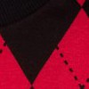 argyle black & red