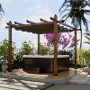 GustoWave Patio 10x13 Ft Wood-Grain Post Pergola Gazebo for Backyard Garden Porch - 4 of 4