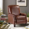 Deborah Modern Wooden Upholstery Modern Genuine Leather Recliner with Nailhead Trim for Living Room and Bedroom  | ARTFUL LIVING DESIGN - 2 of 4