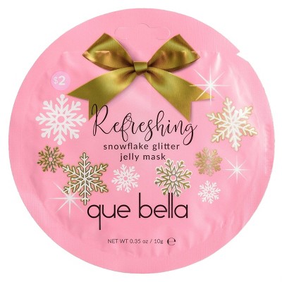 Que Bella Refreshing Snowflake Glitter Jelly Mask - 0.35oz