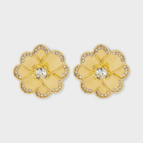 Sugarfix By Baublebar Flower Statement Stud Earrings - Gold : Target