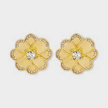 SUGARFIX by BaubleBar Flower Statement Stud Earrings - Gold