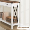 43" Console Table with Drawers, 2-Tier Farmhouse Narrow Entryway Table , Sofa Table, Console Tables for Entryway - 4 of 4