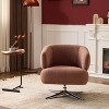 KWPZQEB Leisure Swivel Accent Chair, 360 Degree Swivel Sofa Chair with Curved Handle & Upholstered, Barrel Chair for Bedroom, Balconie, Living Room - 3 of 4