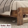 ORRD Queen Size Wood Platform Bed Frame, Noise-Free Bed with Large Underbed Storage, No Box Spring Needed, Easy-Assembly Tool Included, Dark Brown - 4 of 4
