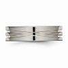 Black Bow Jewelry Titanium 6mm Grooved And Polished Comfort Fit Band - 4 of 4