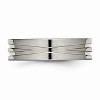 Black Bow Jewelry Titanium 6mm Grooved And Polished Comfort Fit Band - image 4 of 4