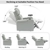 Power Recliner Chair with Cup Holder, Bluetooth Speaker, LED Lights & Tray Table, PU Leather Home Theater Seat with USB Ports - ModernLuxe - 4 of 4
