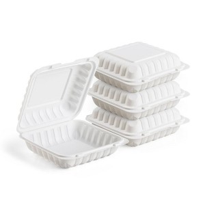 Northlight 150-Count Single Compartment Hinged White Take Out Containers - 8" - 1 of 2