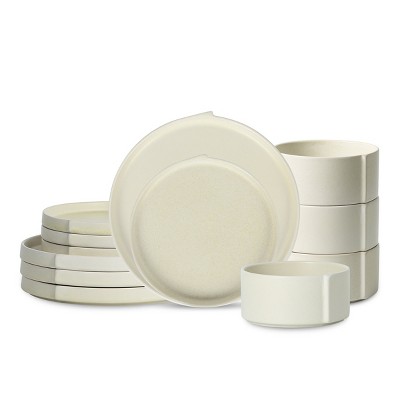 Stone Lain Bao 12-piece Dinnerware Set Stoneware, Service For 4, Beige :  Target