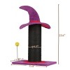 FURNIinspire Pet Tower Halloween Cat Tree Wizard Hat Cat Scratching Post, Cute Cat Toys Kitten Pet Furniture Indoor, Purple, 15.8"*11.8"*23.6" - 3 of 4