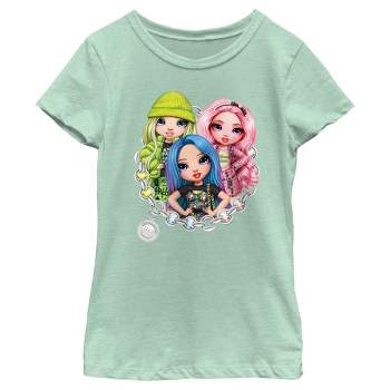 Girl's Rainbow High Chain Circle Characters T-Shirt