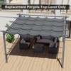 Aoodor Pergola Replacement Canopy- Retractable Sun Shade Cover with Water-Resistant & UPF 50+ UV Blocking for Outdoor Patio - 2 of 4