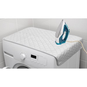 KOVOT Extra-Wide 21" x 32" Portable Magnetic Ironing Mat Blanket. Cotton Laundry Pad for Table, Washer, Dryer or Iron Anywhere On The Go - 1 of 4