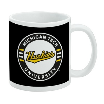 Michigan Tech Secondary Logo Ceramic Coffee Mug Novelty Gift Mugs for Coffee Tea and Hot Drinks 11oz White