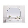 Elegant Lighting Metal Frame Arch Mirror 36x24 Inch in Silver - 4 of 4