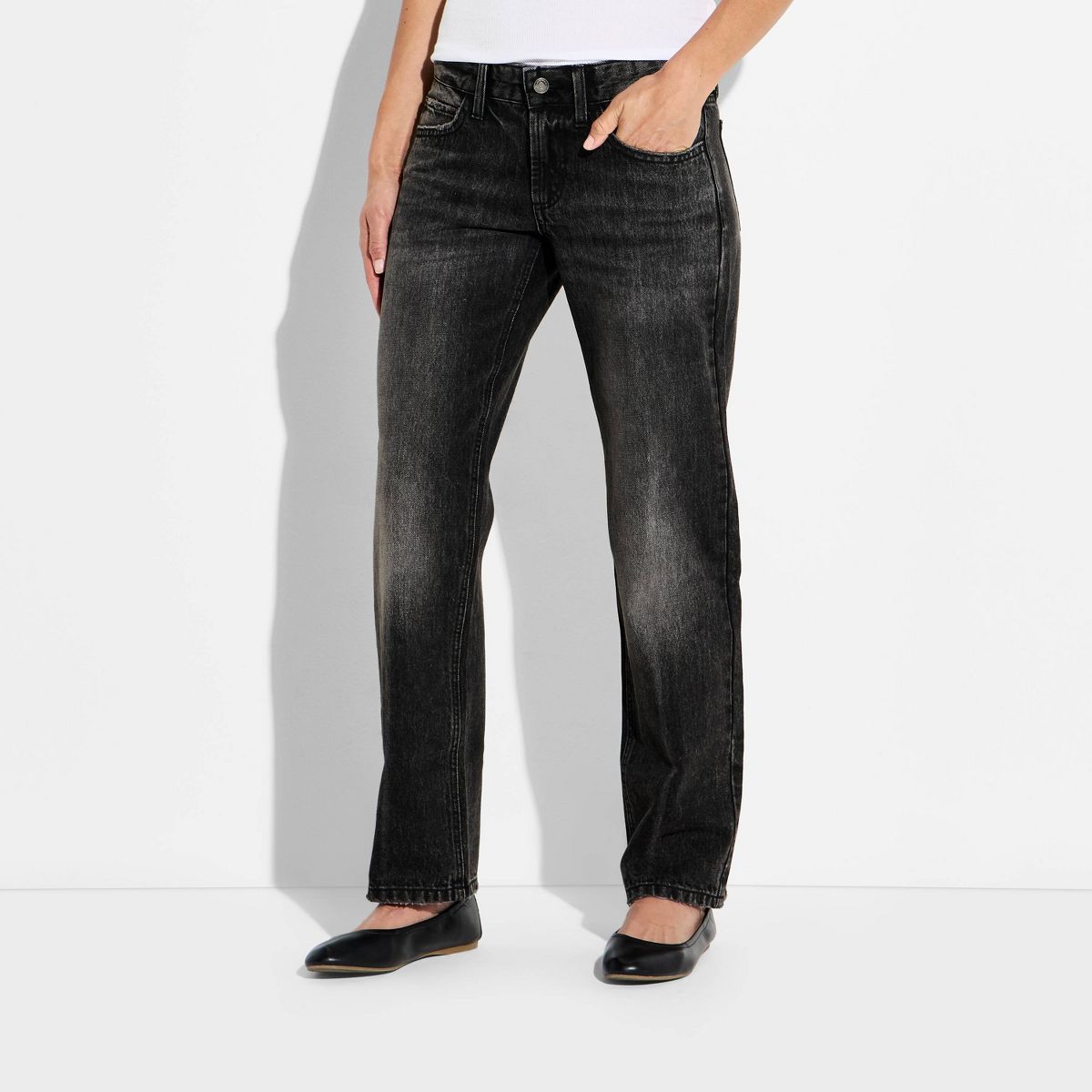 Women's Low-Rise Straight Leg Jeans - Wild Fable™