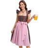 Womens Dress Costumes for Traditional Carnival Halloween Cap Sleeve Jacquard Button Front 2 Piece Dress - 2 of 4