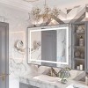 CAVINAS 48"x36" LED Bathroom Vanity Mirror,Bathroom Wall Mirror with HD Float Glass,3 Colors Dimmable,Anti-Fog,Bathroom Mirrors for Over Sink,Silver - 2 of 4