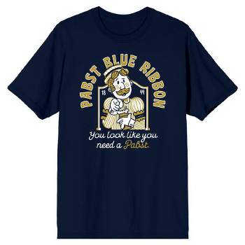 Pabst Blue Ribbon You Look Like You Need A Pabst Men's Navy T-shirt