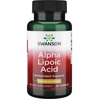 Swanson Dietary Supplements Alpha Lipoic Acid 600 mg Capsule 60ct.