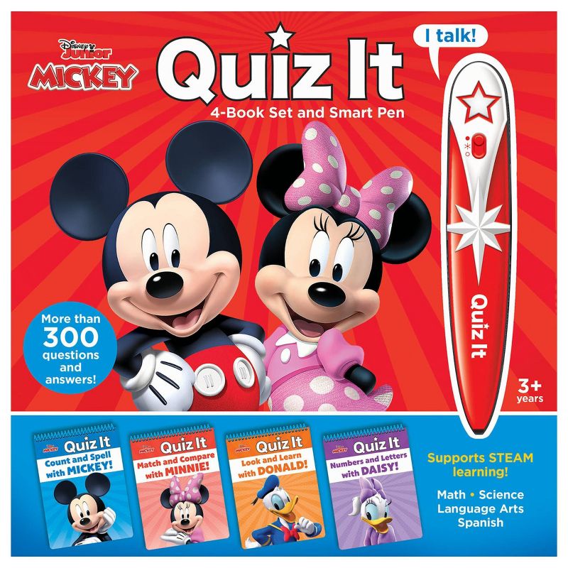 Mickey Mouse Clubhouse Quiz It Electronic Smart Pen with 4 Books STEAM Learning Set, 1 of 10