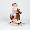 Mshliw Classic Plush Rocking Horse Ride-On Toy for Toddlers with Realistic Sounds, Soft Saddle, Birthday Gift for Boys and Girls, Halloween gift - 3 of 4