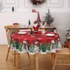 Christmas Tablecloth Xmas Table Cloth with Snowflake/Pine Tree Decorations Washable Decorative Table Cover for Dining Party & Holidays - 4 of 4
