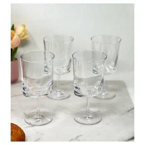 ChicFurnit Drinkware Oval Halo Plastic Wine Glasses Unbreakable Acrylic Design for Stylish Entertaining, Clear, 3.35"*3.35"*6.9" - 1 of 4