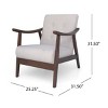 Coolbibila-Mid-Century Modern Accent Chair, Tufted Armchair with Upholstery - image 4 of 4