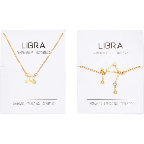 Zodiac sign necklace deals libra