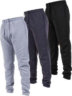 Ultra Performance Mens Open Bottom Sweatpants with Pockets, Casual  Sweatpants for Men | X-Large Charcoal / Heather Grey / Black 3pk