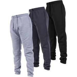 Ultra Performance Mens 3 Pack Open Bottom Sweatpants with Pockets, Casual Sweatpants for Men - 1 of 4