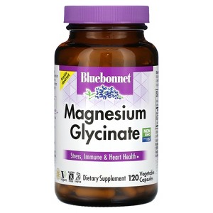 Bluebonnet Nutrition Magnesium Glycinate, 120 Vegetable Capsules (100 mg per Capsule) - 1 of 2