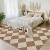 Coucheta Checkered Jute Runner Rug, Non-Slip Machine Washable Indoor Outdoor Rug, Farmhouse Style, Multi-Color & Size - 3 of 4
