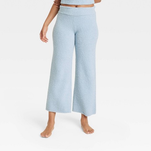 Women's Cozy Yarn Wide Leg Pants - Stars Above™ Blue Xl : Target