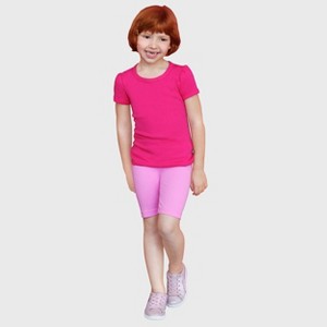 City Threads Girls 100% Cotton Short Sleeve Puff Classic Fit Tee - USA-Made - 1 of 4