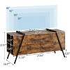 Modern TV Stand, Farmhouse Entertainment Center with 2 Drawers, Adjustable Shelves, U-Shaped Metal Legs, for Living Room, Bedroom - 3 of 4