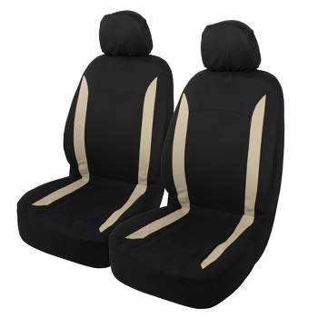 Unique Bargains Car Front Seat Cover Breathable Plush Pad Mat Chair Cushion  Universal 2 Pcs Gray 19.29x18.50