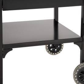 Cuisinart Black and Stainless Steel Outdoor Prep Table with Wheels